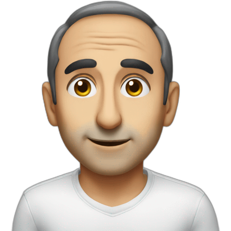 Eric Zemmour doing a wink emoji