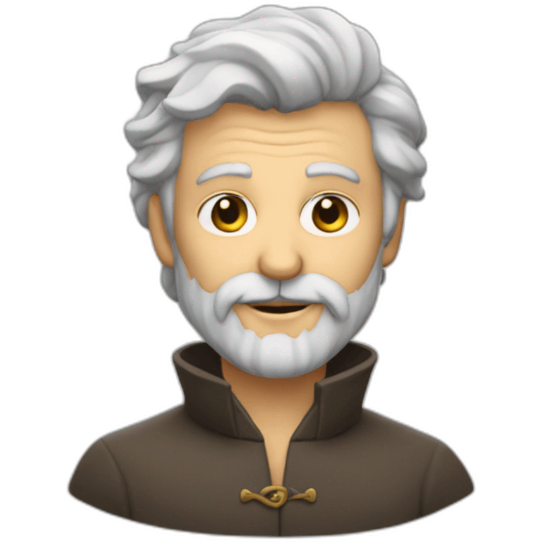 Vieux chauve avec une barbe emoji