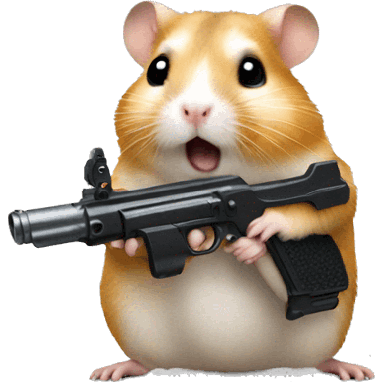 hamster with gun emoji