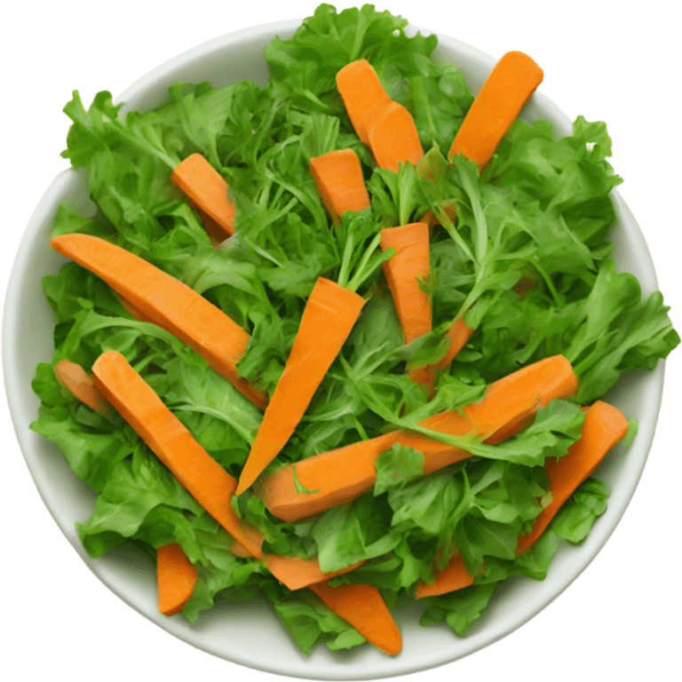 greens and carrot salad emoji