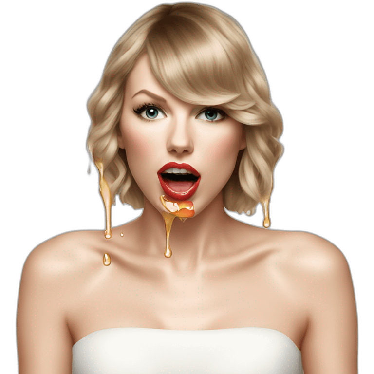 taylor-swift-selfie-milk-on-face-dripping emoji