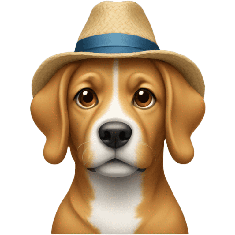 dog wearing a hat emoji