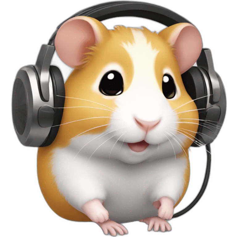 Hamster with headphones emoji