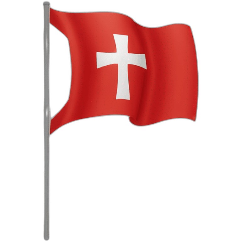 Drapeau rouge croix emoji