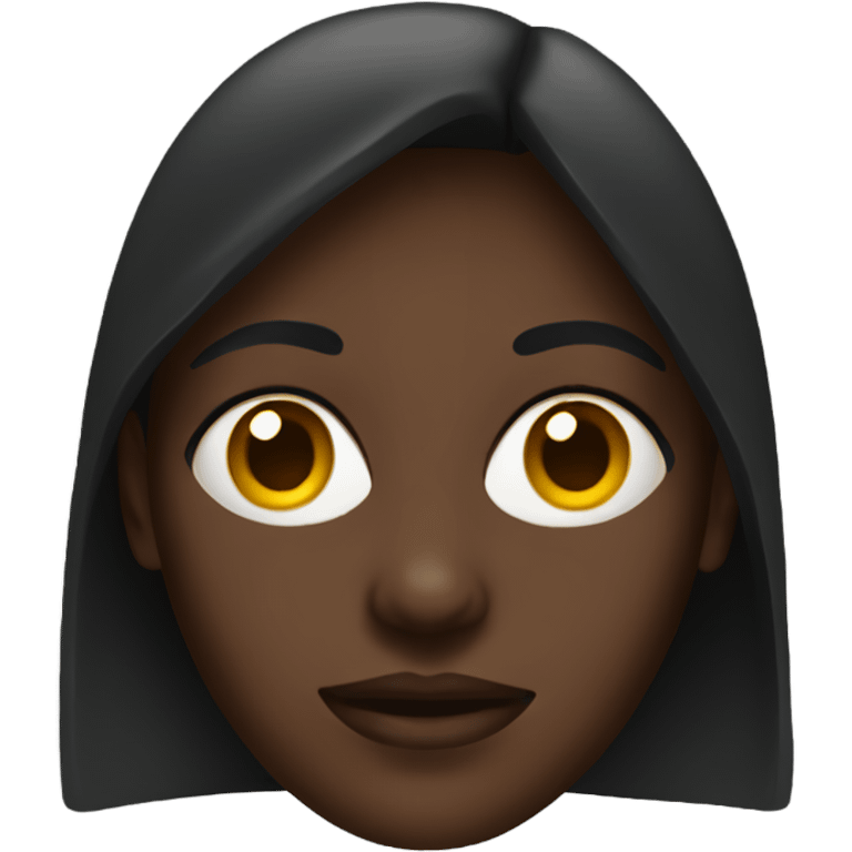 dark-skinned female portrait focus emoji