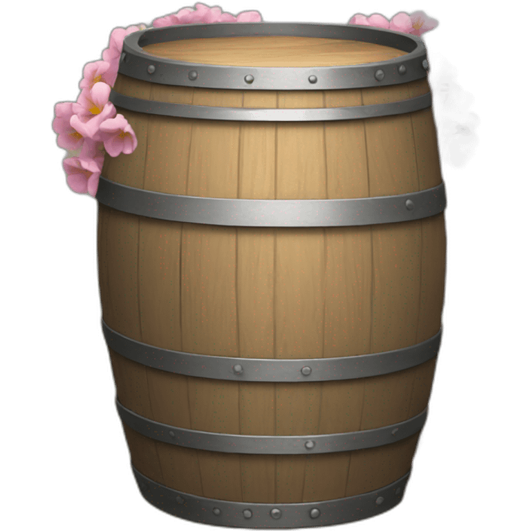 barrel of flowers emoji