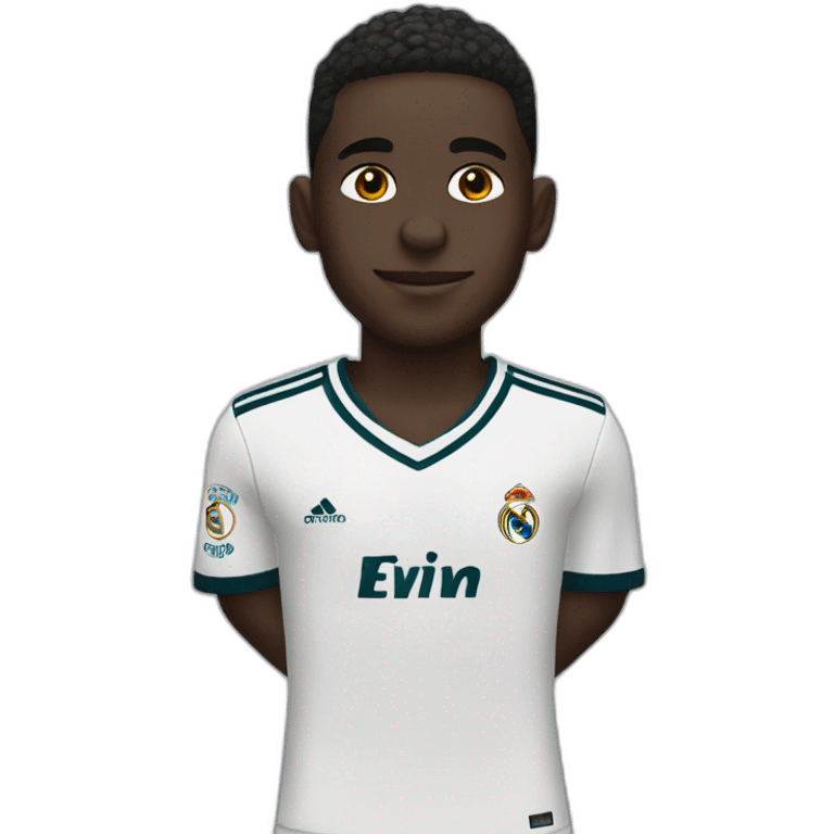 vinicius junior with white real madrid jersey emoji