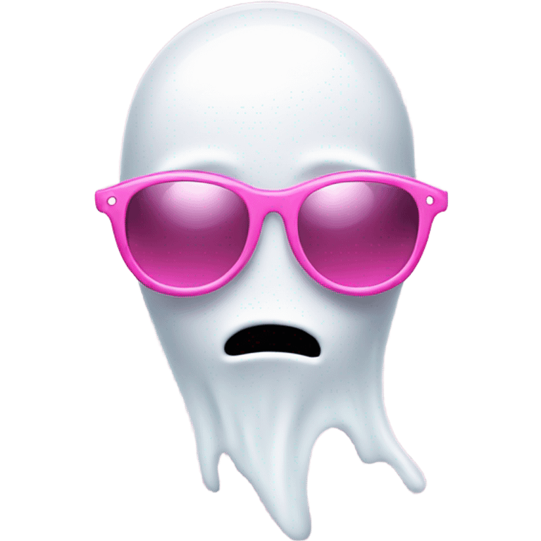 Human ghost wearing pink sunglasses ￼ emoji