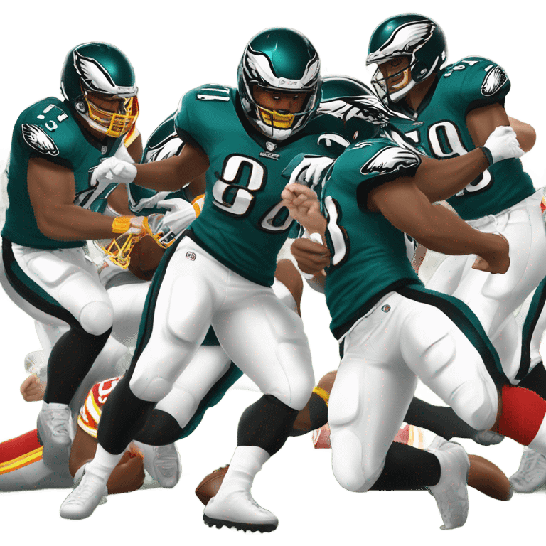 Eagles beating up chiefs emoji