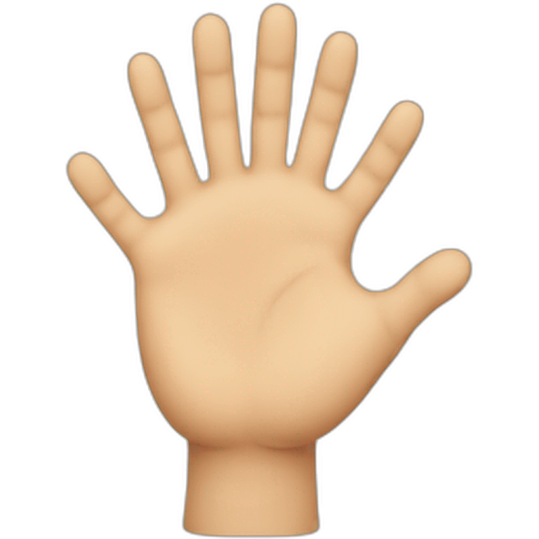 Hand with 8 fingers emoji