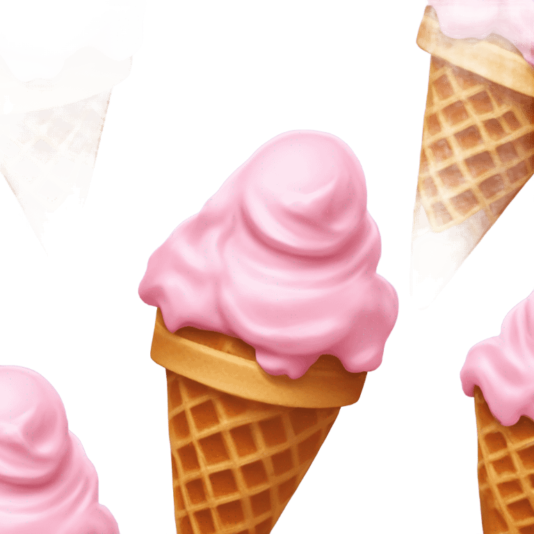 Pink ice cream  emoji