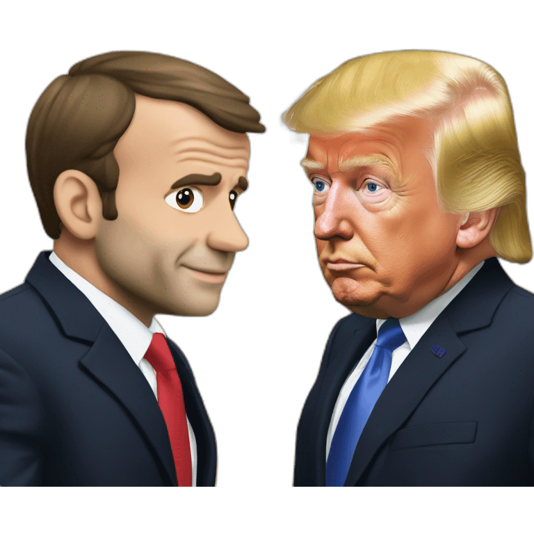 Emmanuel Macron et trump emoji