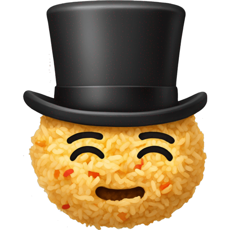 fried rice with a top hat emoji