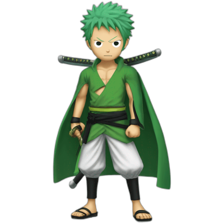 Zoro One Piece Three Swords Standing emoji