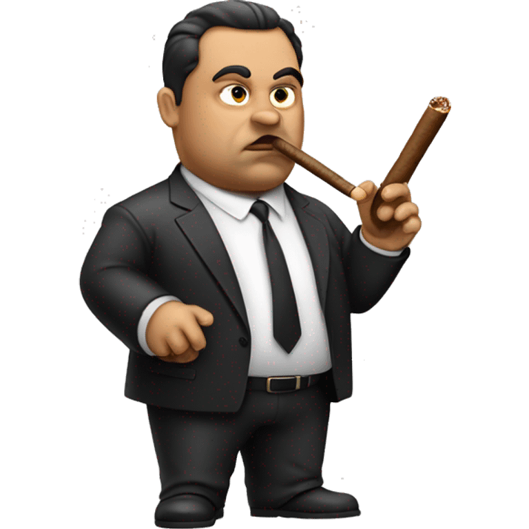 fat crime boss with cigar emoji