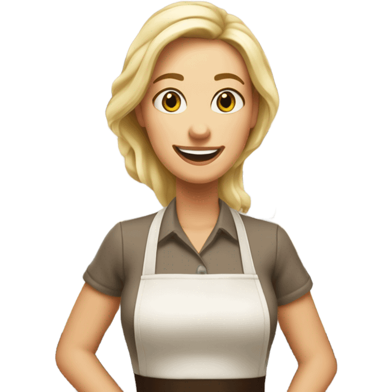 Blonde women barista  emoji