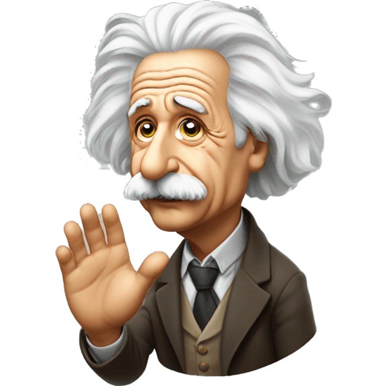 albert einstein vawes hand emoji