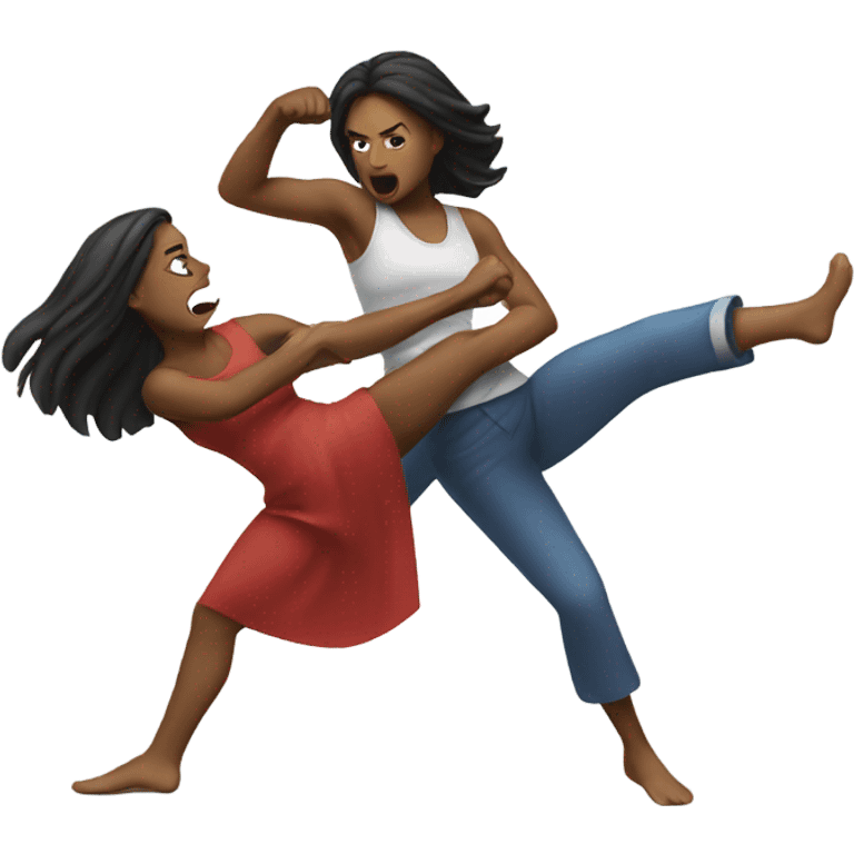 woman fighting woman emoji