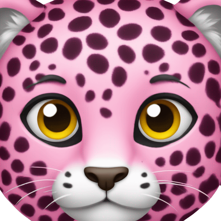 Pink leopard  emoji