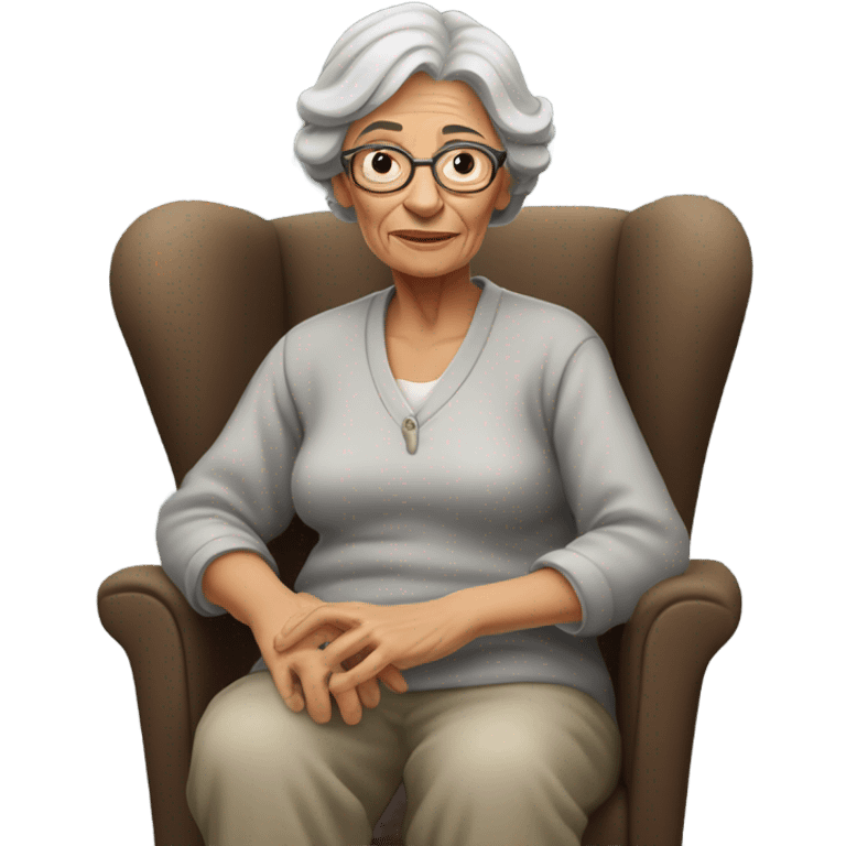 old lady in chair emoji