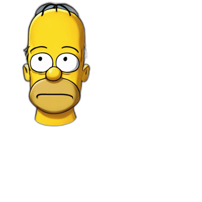 Simpsons careca, óculos, bebendo cerveja emoji