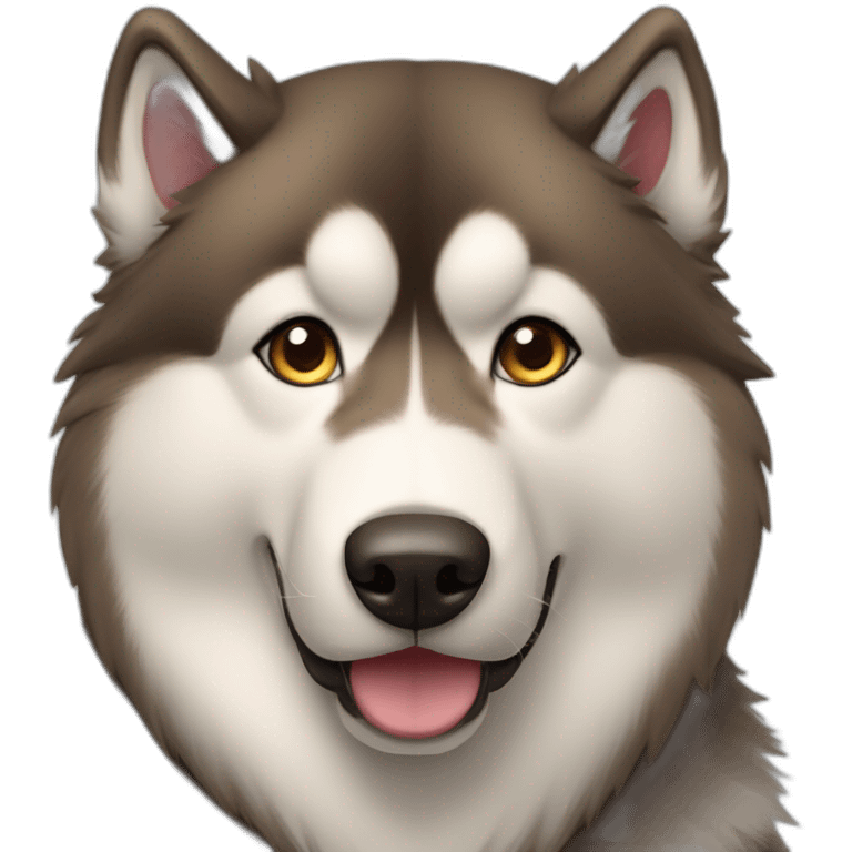 Brown Alaskin malamute emoji