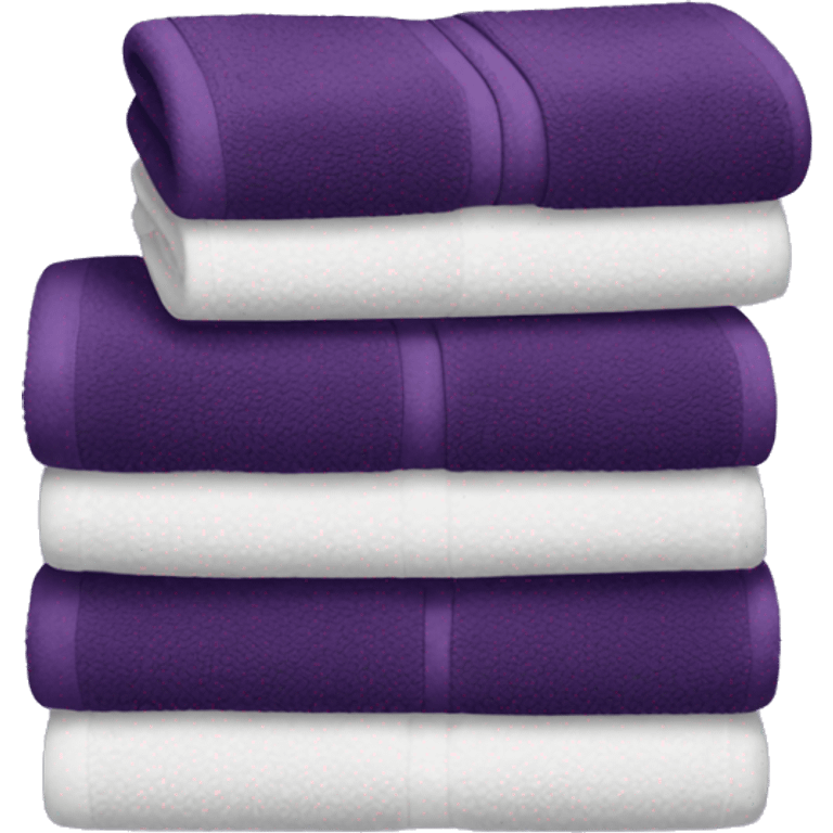 Dark purple stacked towels emoji