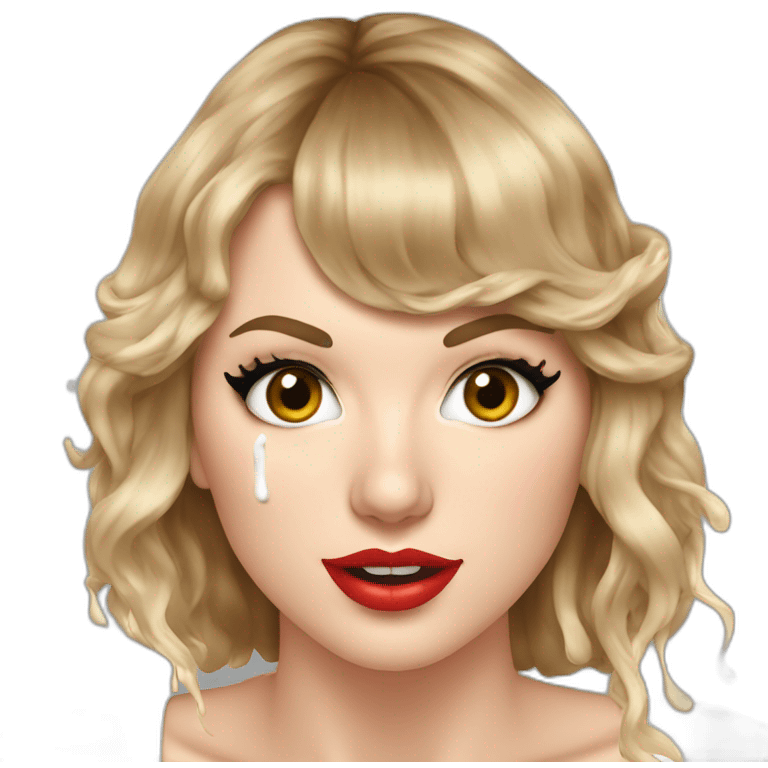 taylor-swift-selfie-milk-on-face-dripping emoji