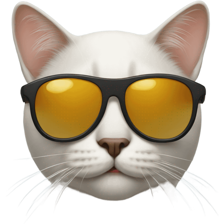 Cat with sunglasses me emoji