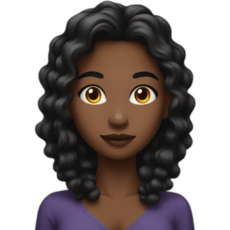 Black gorgeous girl emoji