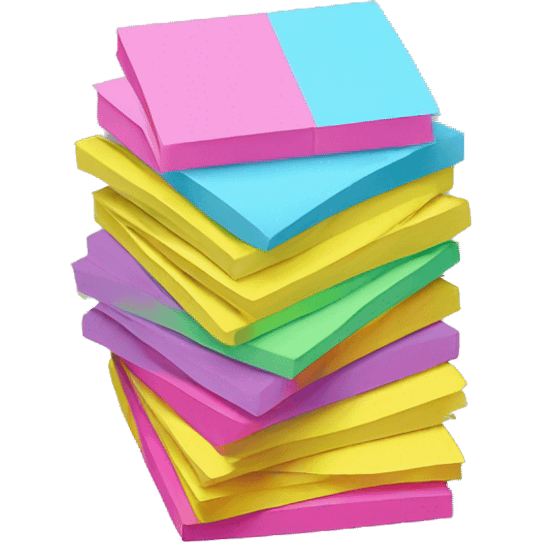 stack of colorful post-it notes emoji