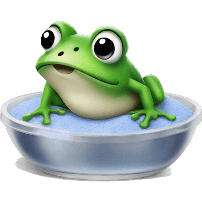 Frog sniffing powder emoji