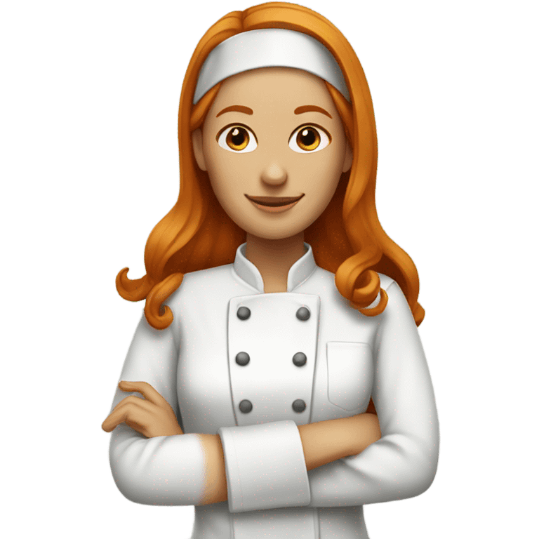 Female chef with long ginger hair emoji