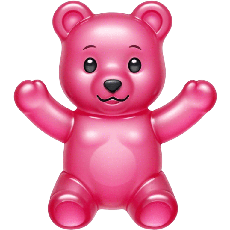 A pink gummy bear emoji