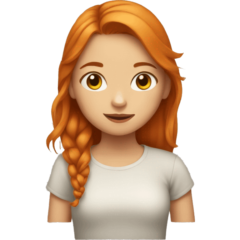 girl with ginger cat  emoji