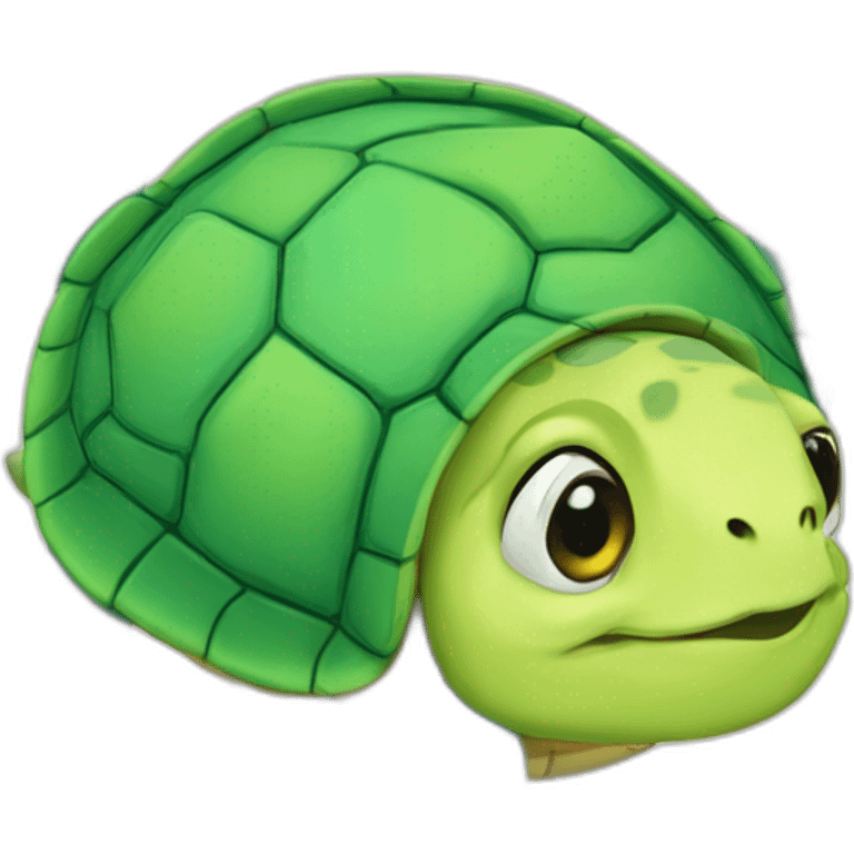 Une tortue amoureuse emoji