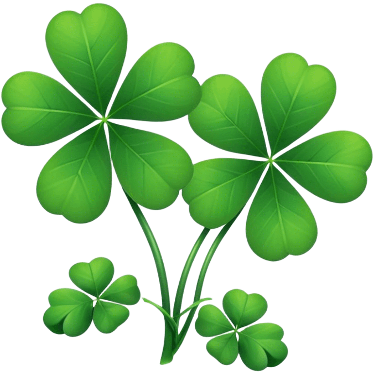 3 leaf clovers emoji