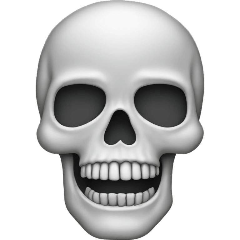 emtpy skull outline emoji