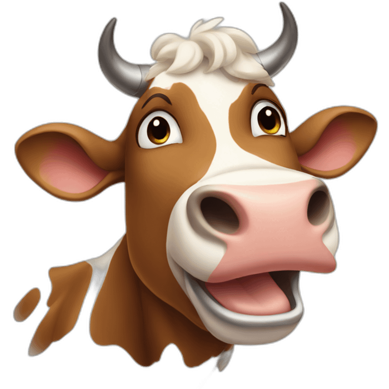 Cow singing emoji