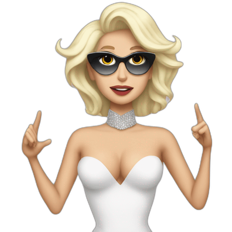 LadyGaga point to you emoji