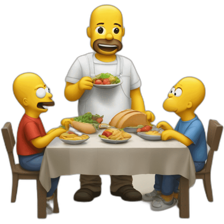 Hommer simson qui fait a manger emoji