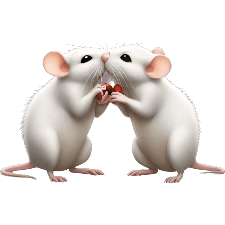 two rats kissing emoji