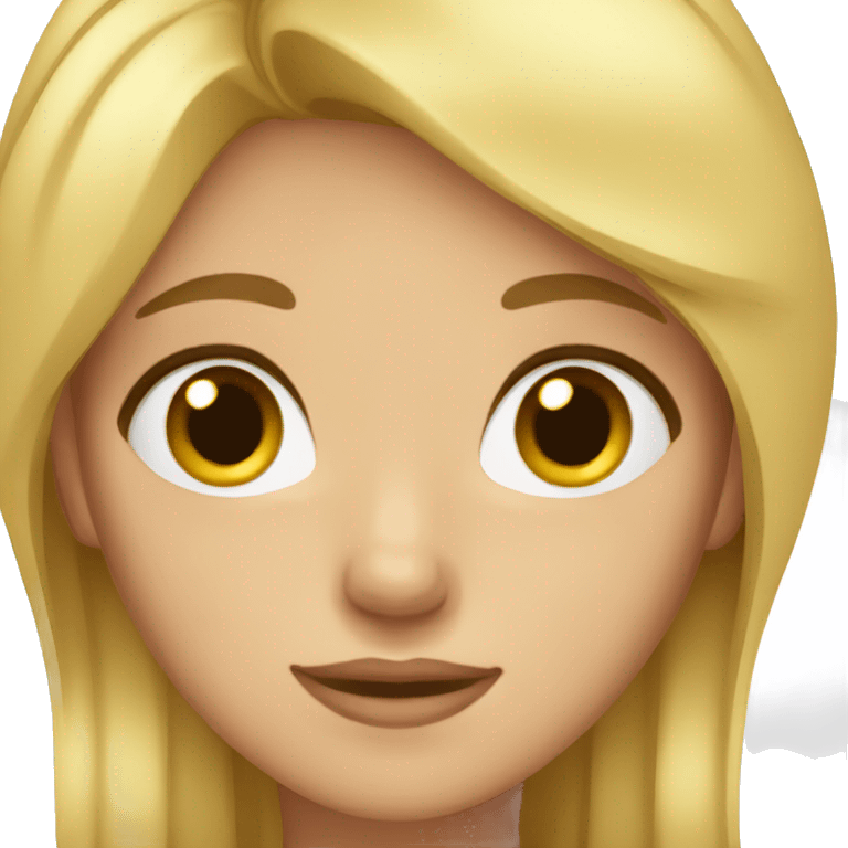 blonde girl with brown eays emoji