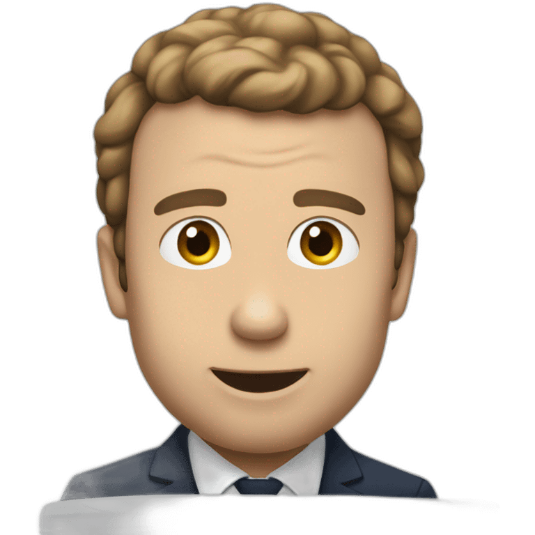 Macron au toilette emoji