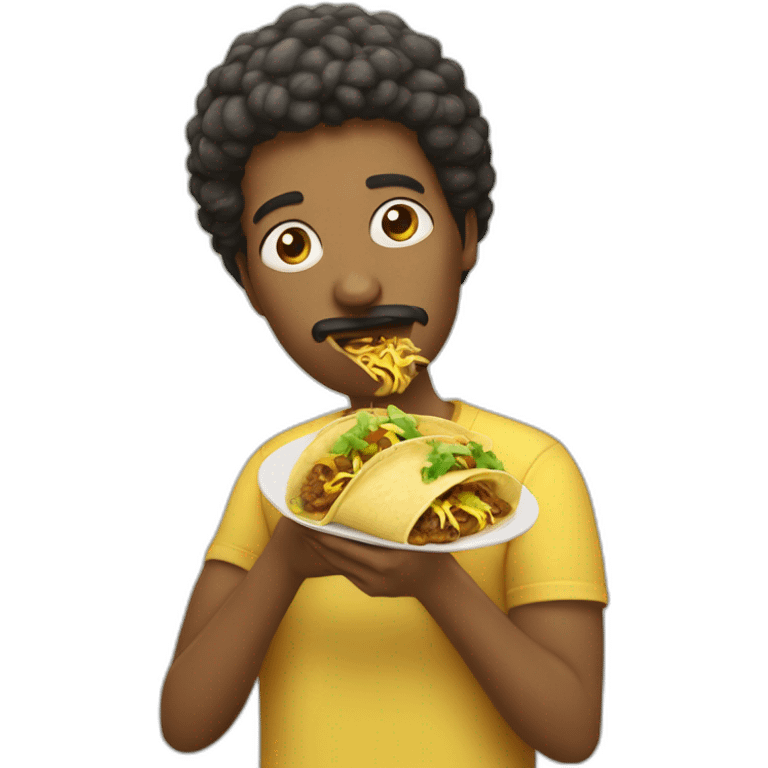 Humain qui mange des tacos emoji