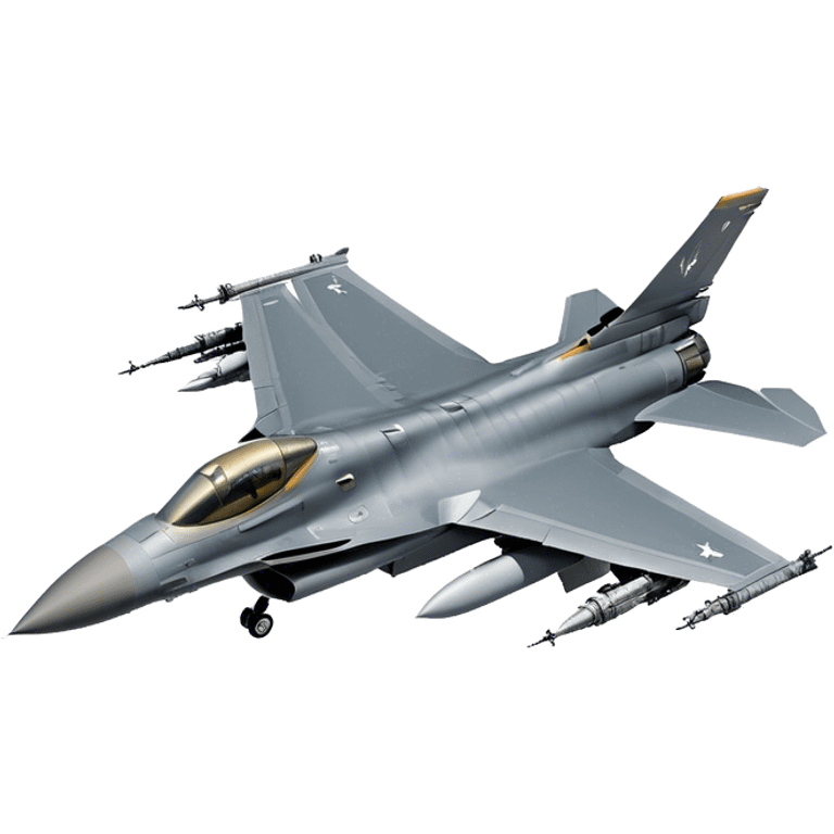 F-16 Fighting Falcon - General Dynamics (Stealth grey) emoji