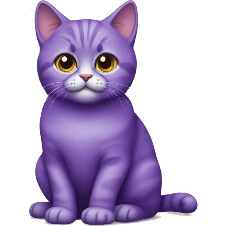 A Scottish cat of purple color emoji