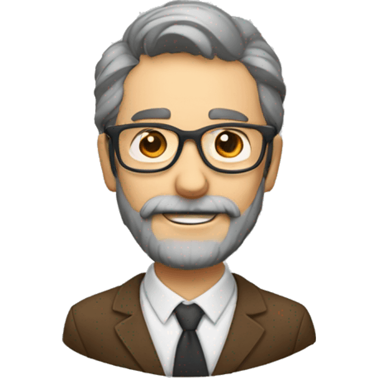 profesor con barba y gafas emoji