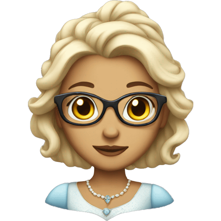 Princess with glasses emoji