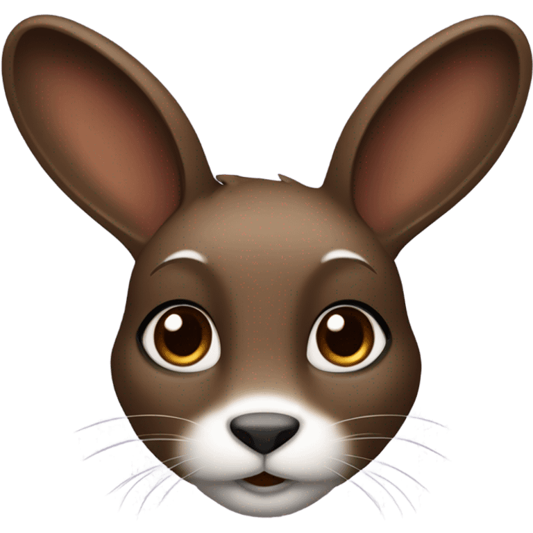 Brown and black rabbit and pale brunette woman emoji